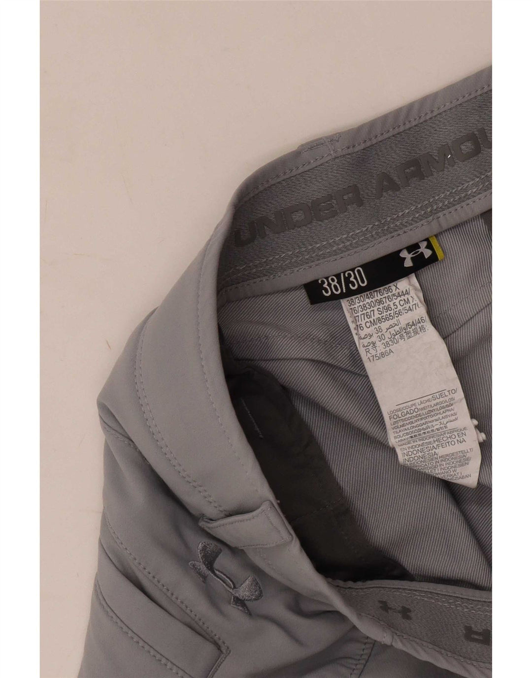 Calça Chino Masculina Under Armour Straight W38 L30 Cinza Nylon