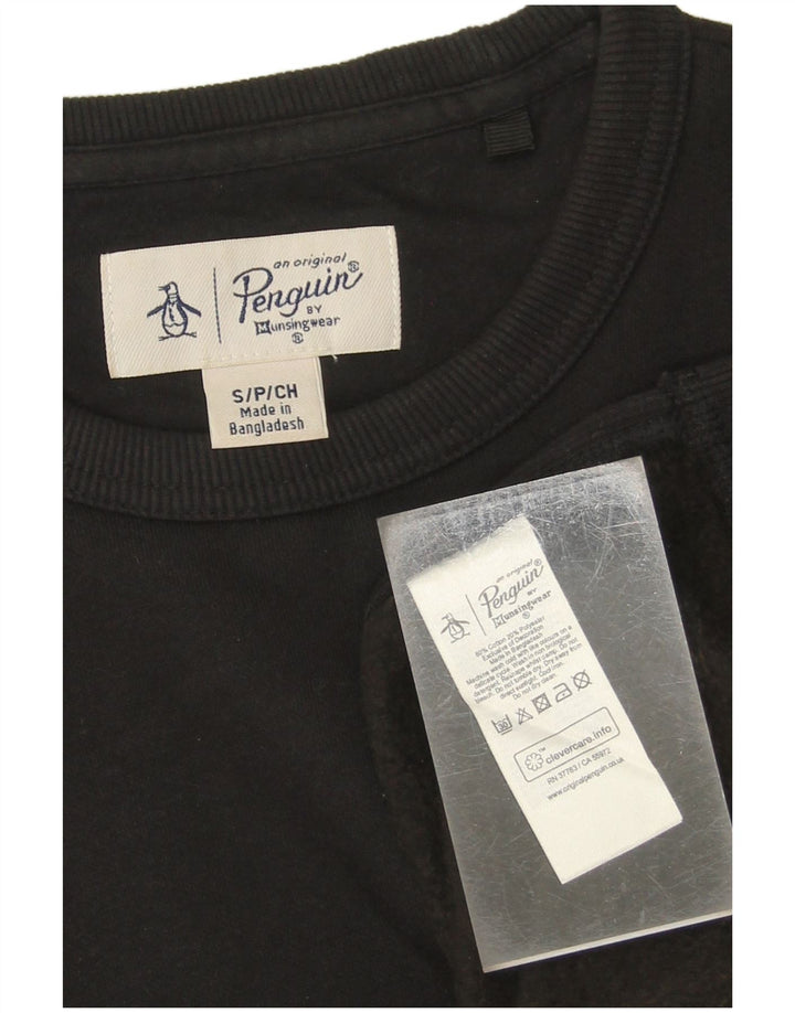 PENGUIN moletom masculino jumper pequeno algodão preto