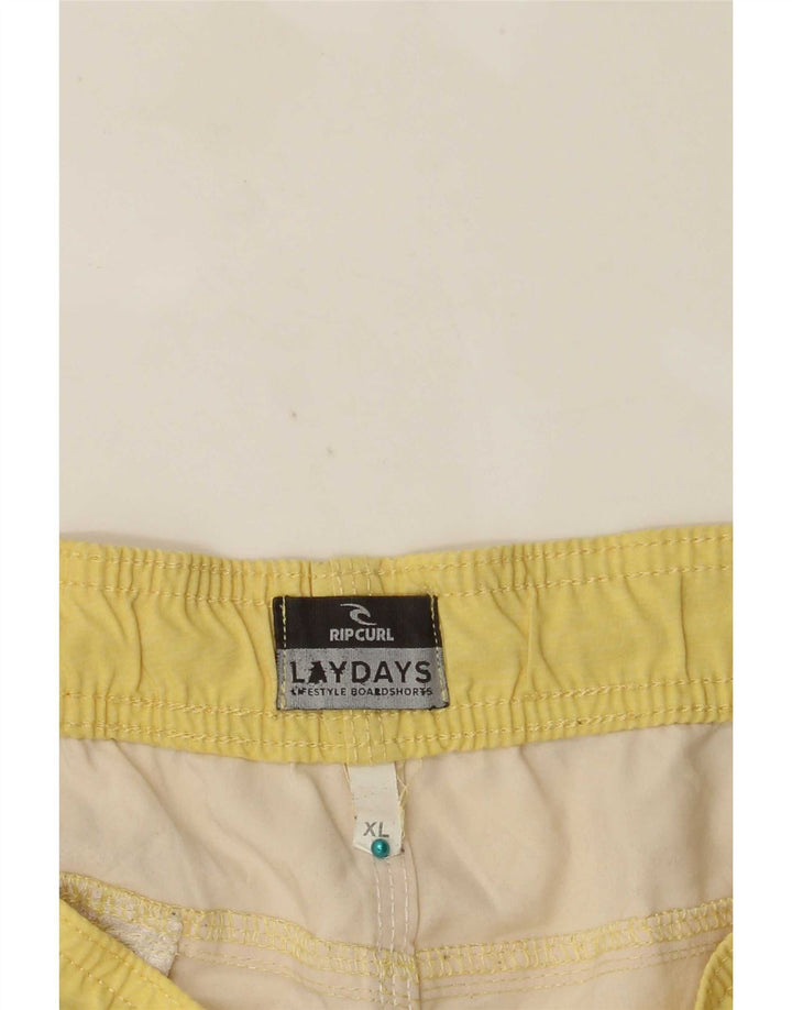 Shorts de natação masculino Rip Curl XL amarelo colorblock