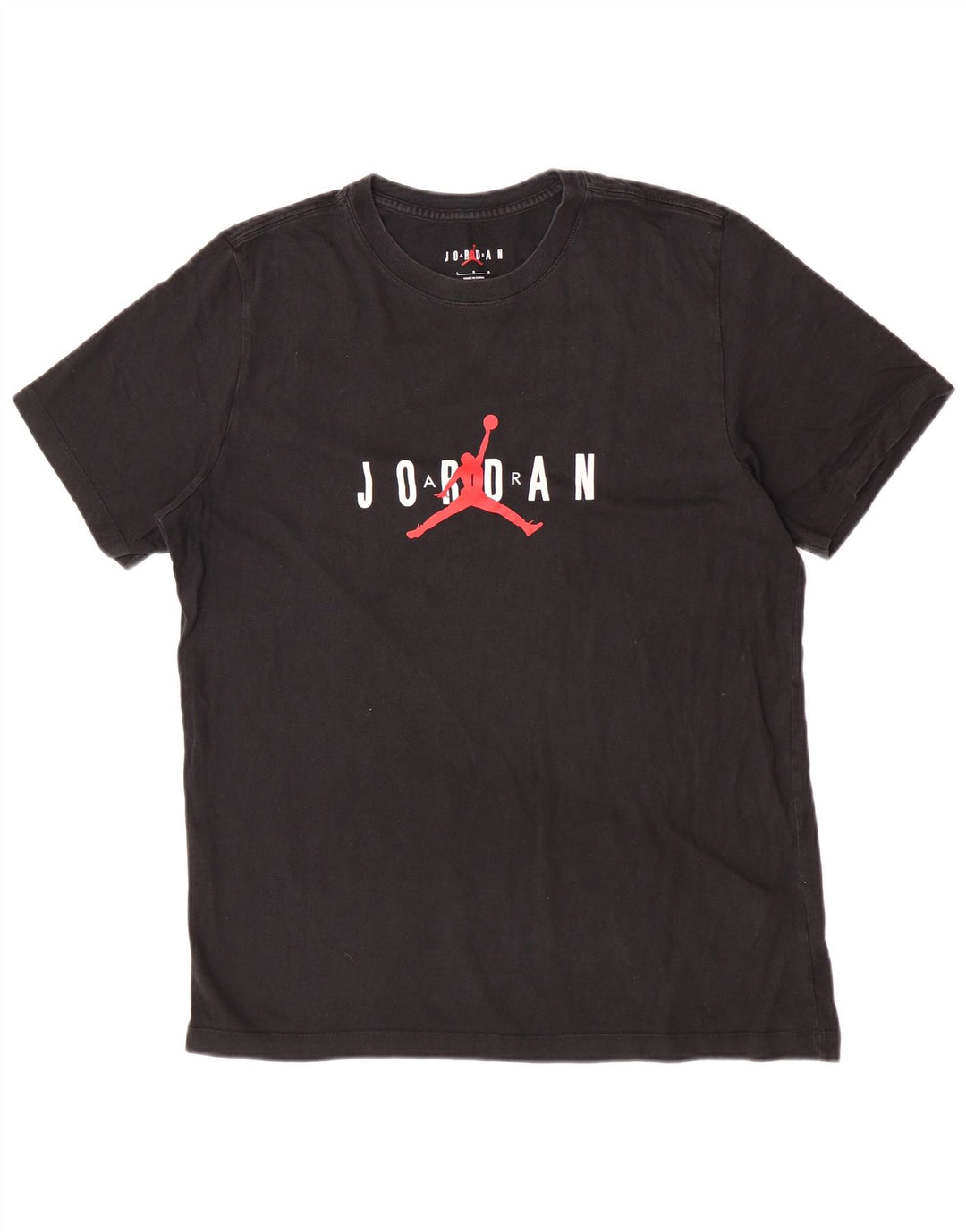 Camiseta masculina Jordan com estampa gráfica grande de algodão preto