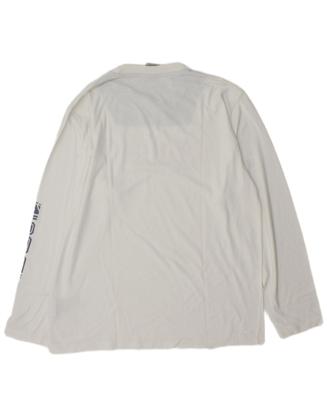 Top gráfico masculino Nike manga longa UK 39/41 algodão branco médio