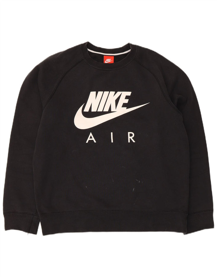 Nike masculino gráfico moletom jumper médio preto
