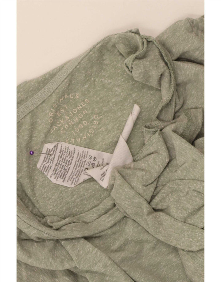 Camiseta masculina Jack & Jones grande poliéster manchado verde