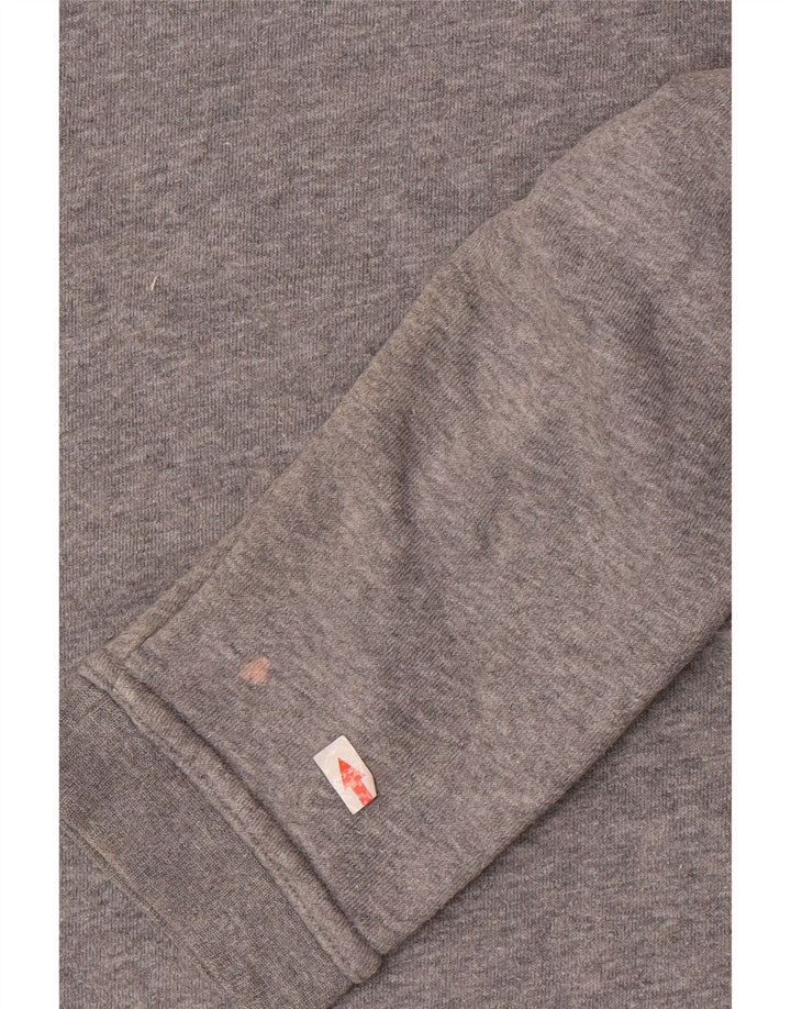 Moletom feminino Nike Graphic Oversized Jumper UK 16 grande algodão cinza