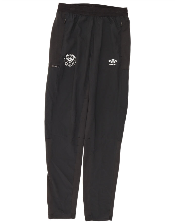 Calça de treino masculina Umbro Brentford FC Cargo poliéster preto médio