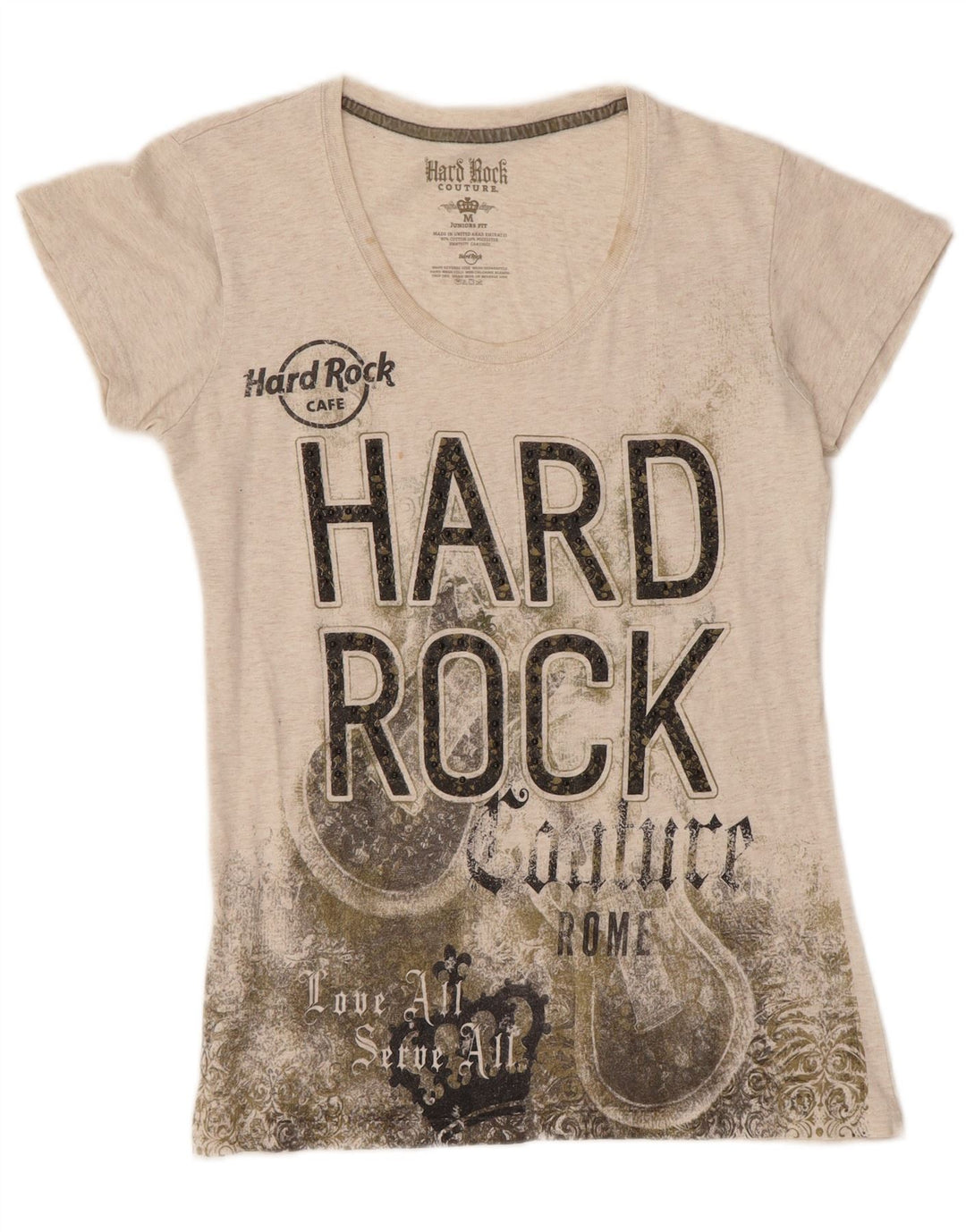 Camiseta feminina HARD ROCK CAFE Rome Graphic 13-14 anos cinza médio
