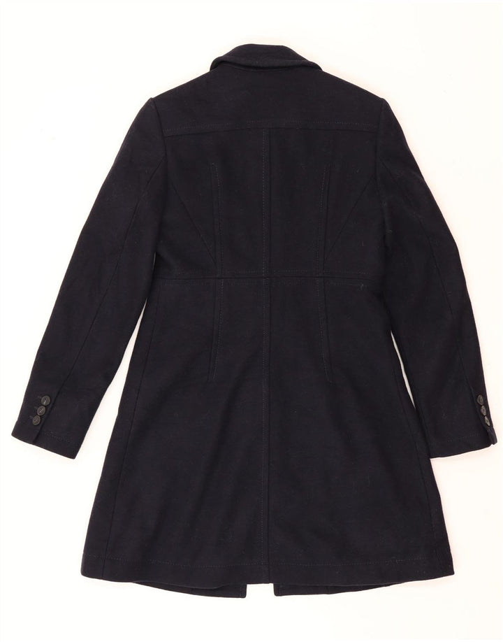 SISLEY Womens Overcoat IT 44 Medium Navy Blue Wool Vintage Sisley and Second-Hand Sisley from Messina Hembry 