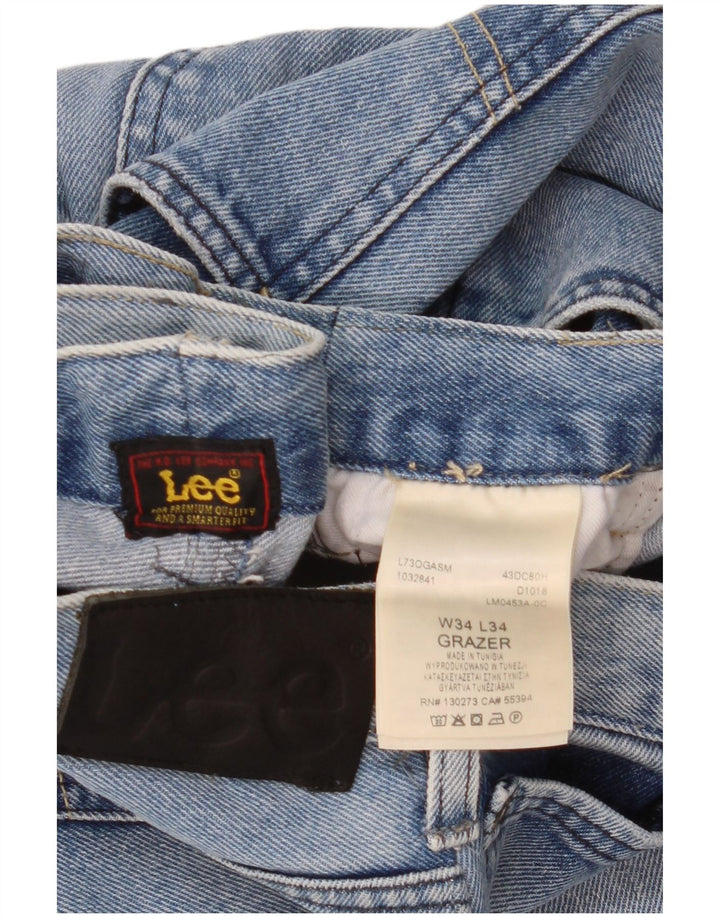 Lee Mens Tapered Jeans W34 L27 Azul Algodão