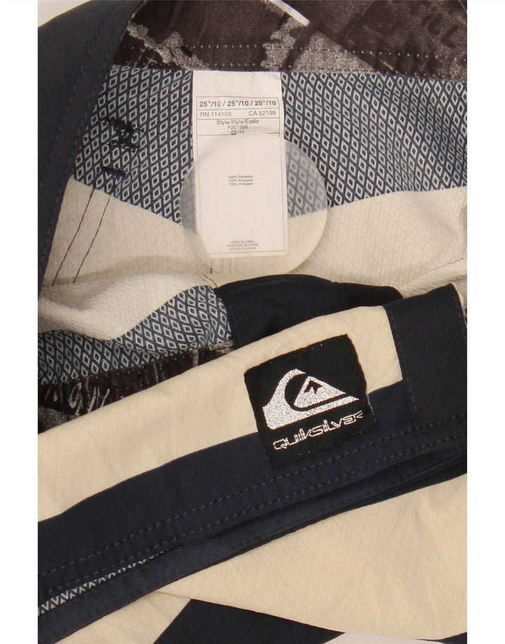 Calções de banho Quiksilver para meninos 9-10 anos poliéster listrado azul marinho