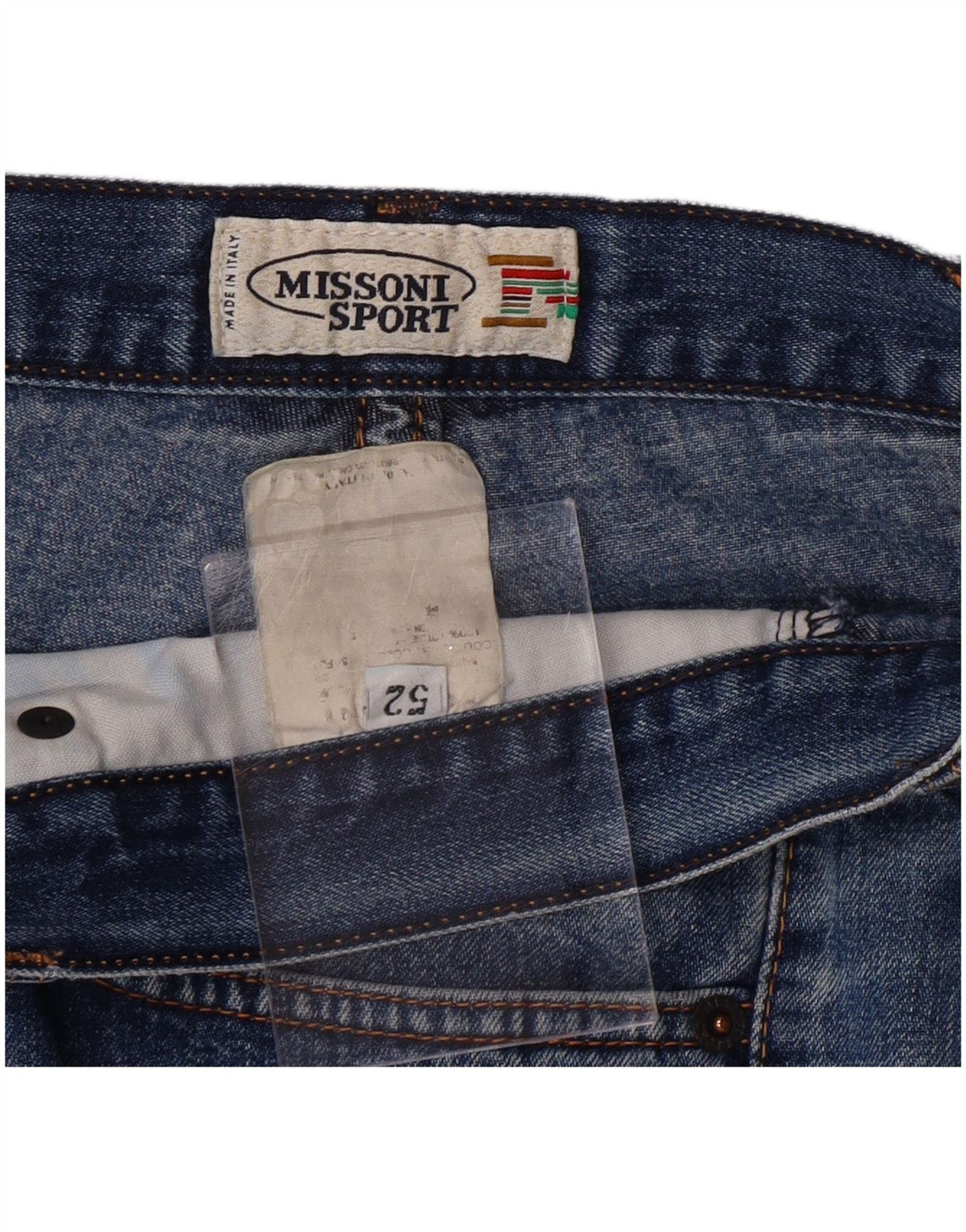 Calça jeans masculina MISSONI SPORT cônica IT 52 XL W36 L26 algodão azul