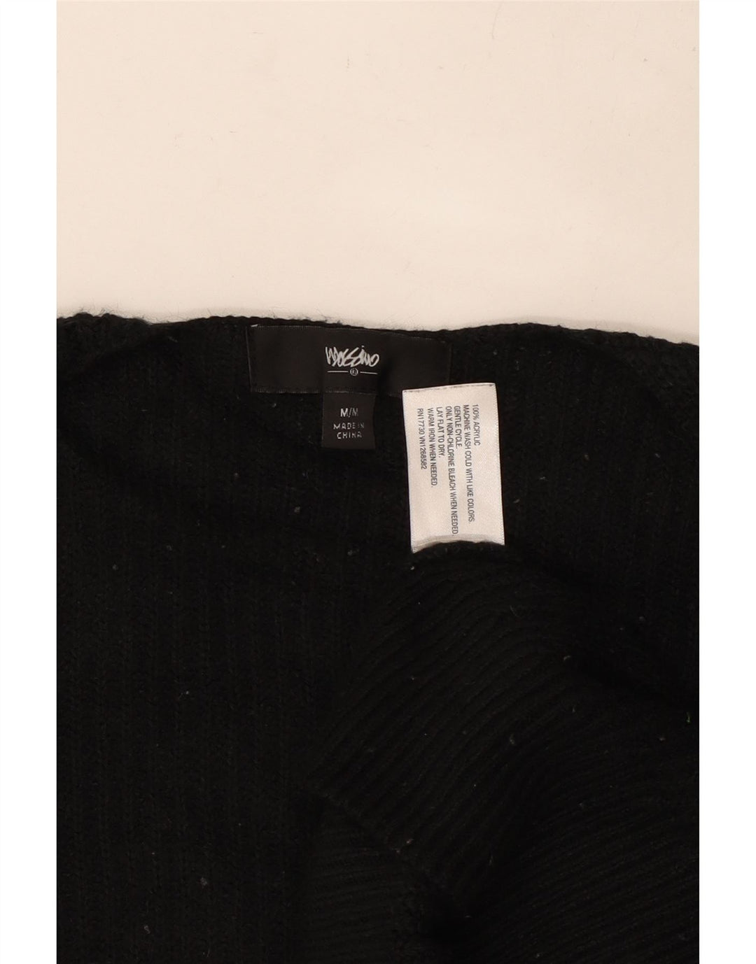 Suéter feminino MOSSIMO de cardigã aberto grande Reino Unido 14 acrílico preto médio