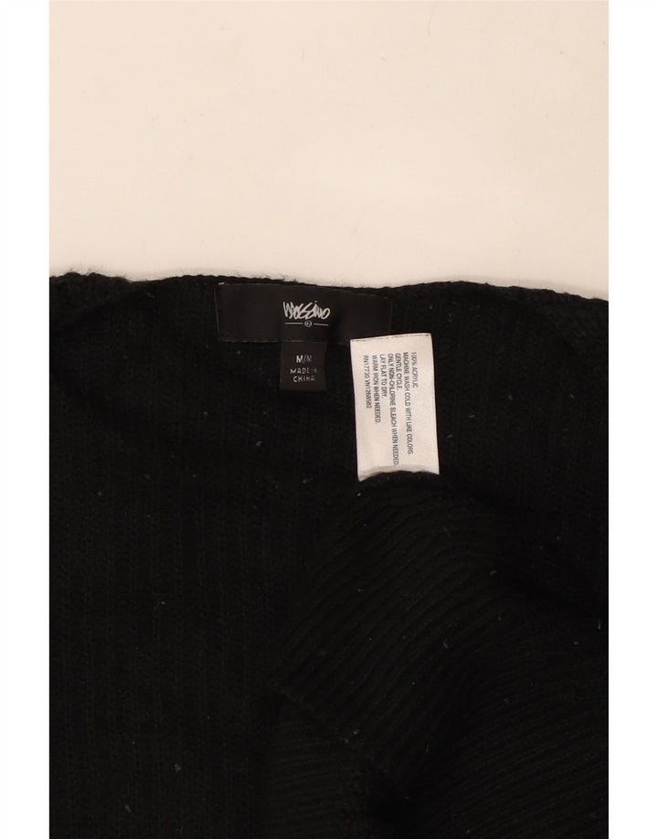 Suéter feminino MOSSIMO de cardigã aberto grande Reino Unido 14 acrílico preto médio