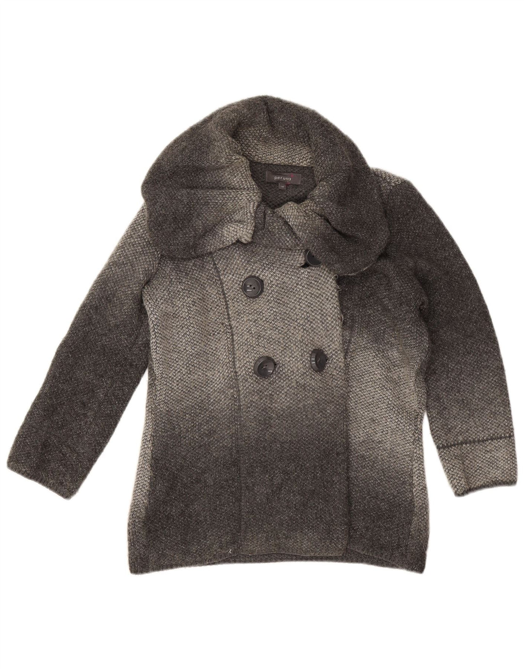 Casaco feminino oversized Pea da Marks & Spencer Reino Unido 10 acrílico cinza pequeno