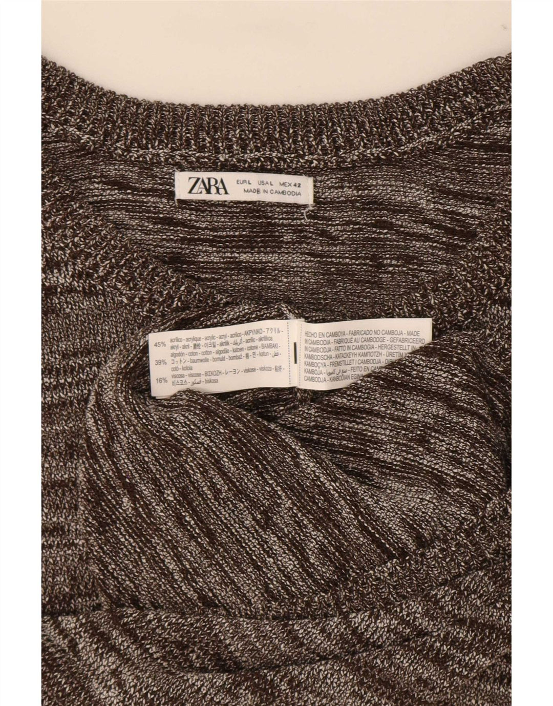 Regata masculina Zara com colete grande acrílico manchado cinza