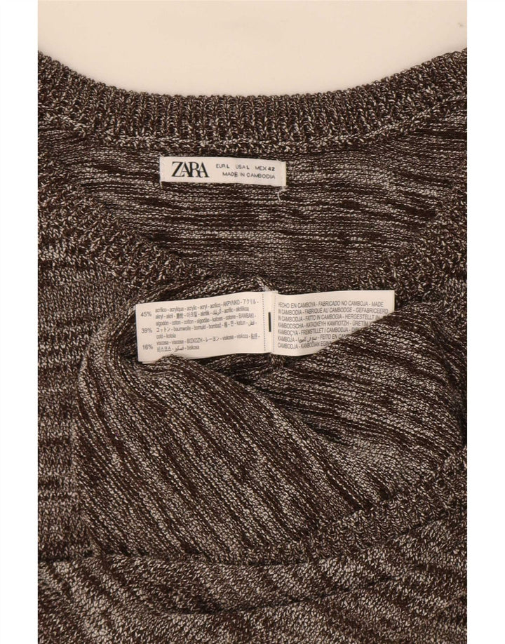 Regata masculina Zara com colete grande acrílico manchado cinza