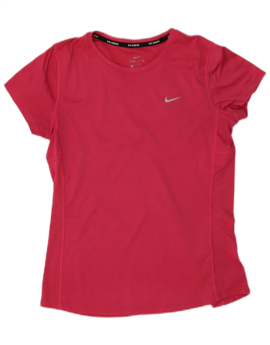 Camiseta Nike Feminina Dri Fit Running Top UK 14 Médio Rosa Poliéster