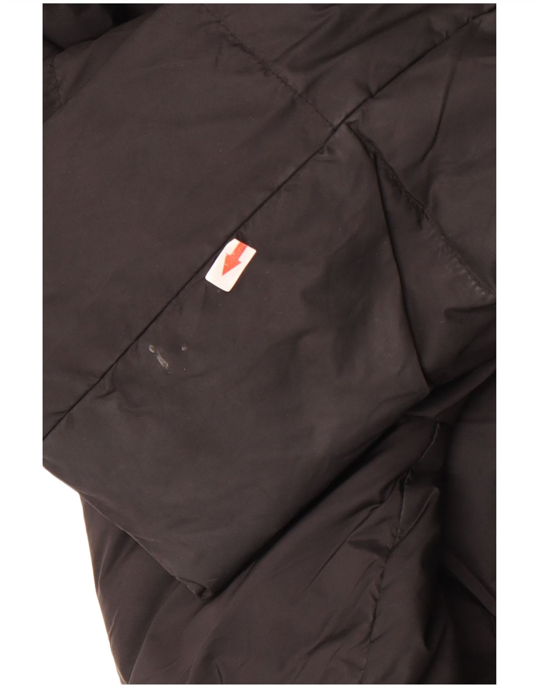 Casaco feminino acolchoado com capuz e capuz Zara UK 14 médio preto poliamida