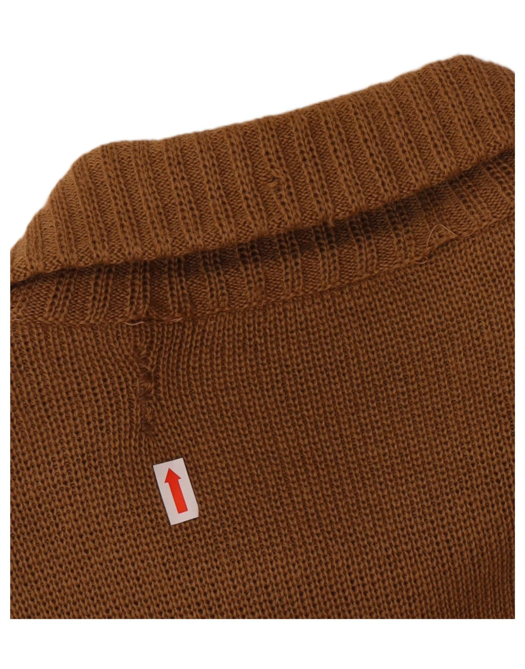 Suéter cardigã masculino VINTAGE IT 54 XL lã marrom