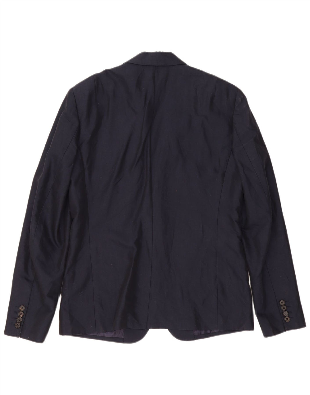Jaqueta blazer masculina All Saints com 2 botões Reino Unido 38 algodão azul marinho médio