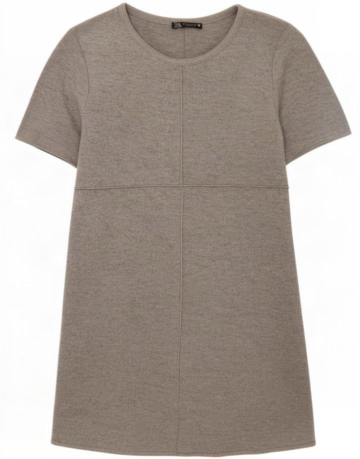 Vestido camiseta feminino Zara Reino Unido 8 pequeno poliéster cinza