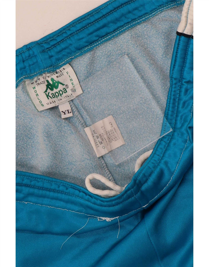 Calça de treino masculina Kappa com estampa gráfica grande azul triacetato
