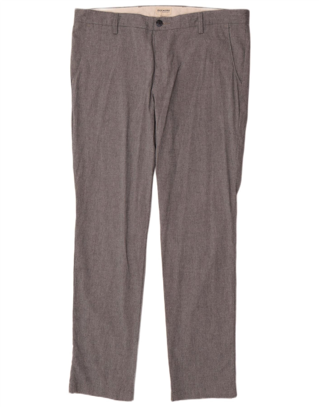 Calças Dockers Mens Extra Slim Fit Chino W38 L34 Algodão Cinza