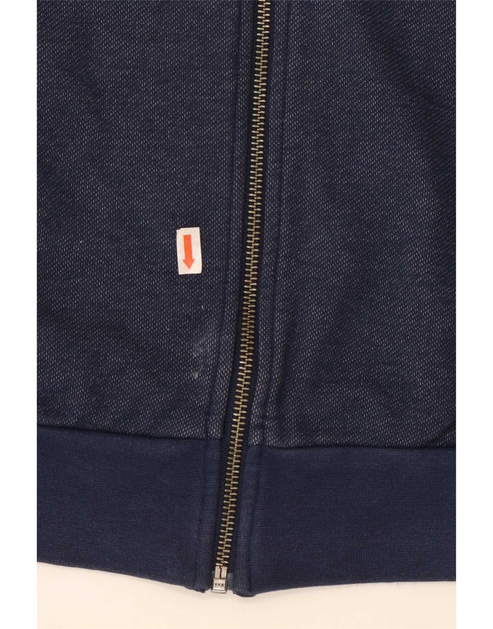 Adidas Mens Tracksuit Top Jacket Médio Azul Marinho Algodão