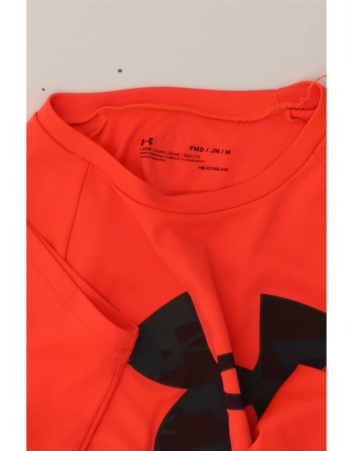 Camiseta gráfica Under Armour Boys 9-10 anos poliéster laranja médio