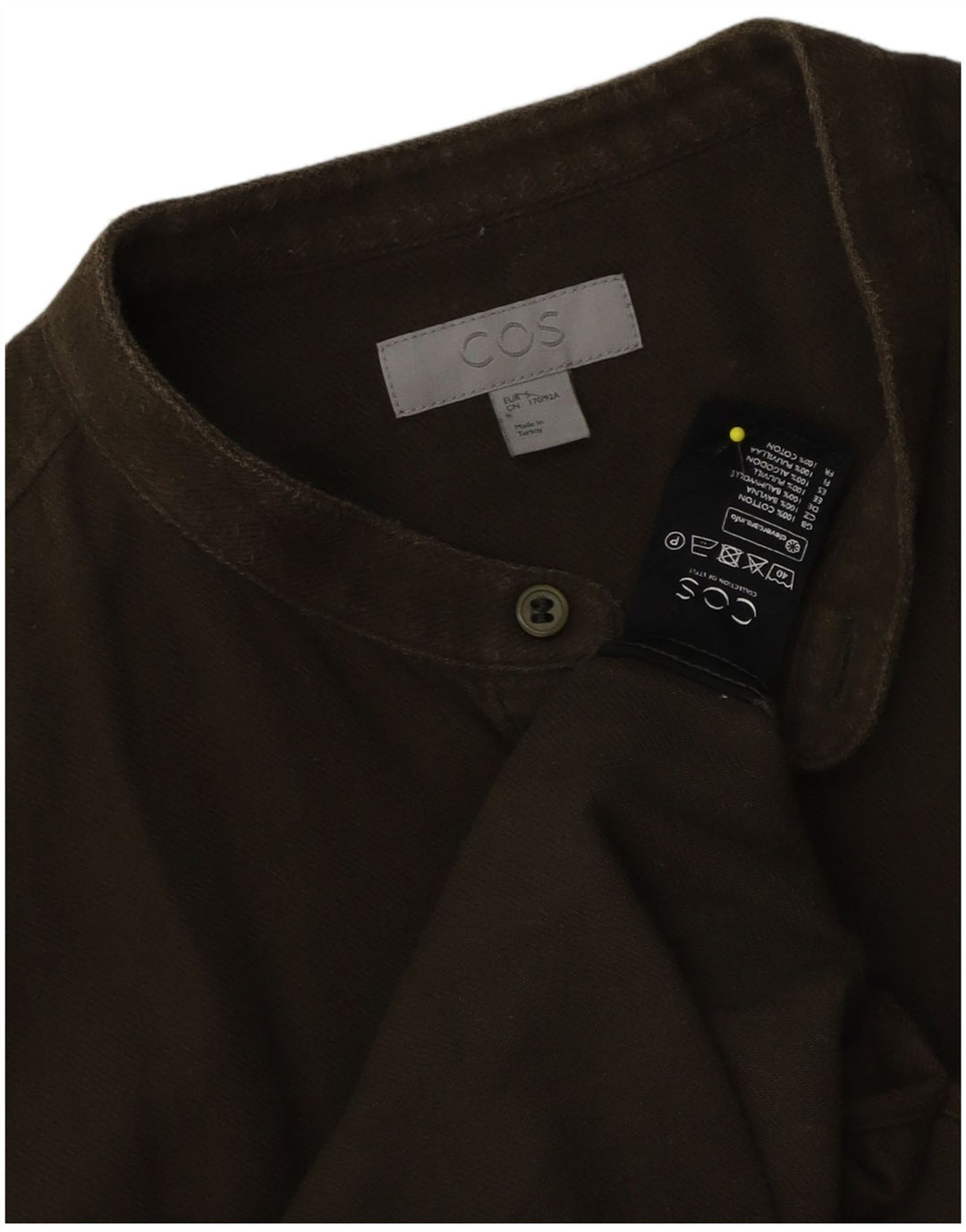Cos Camisa Masculina Pequena Algodão Cáqui