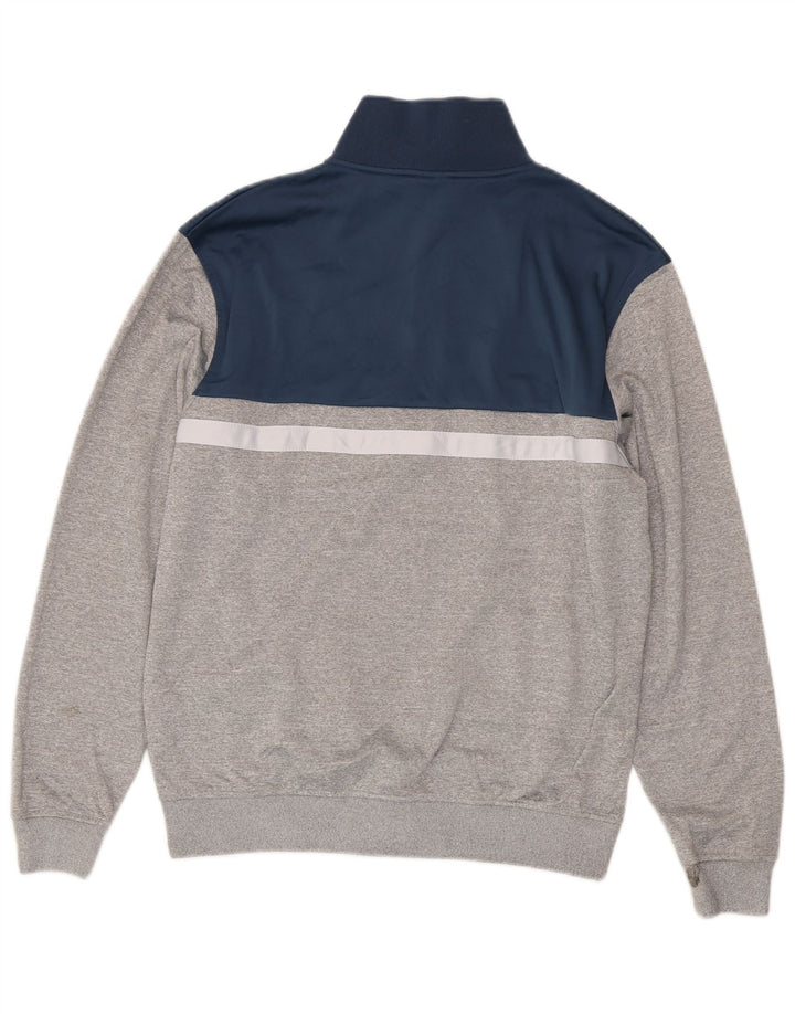 Ellesse Mens Treino Top Jaqueta Grande Poliéster Colourblock Cinza