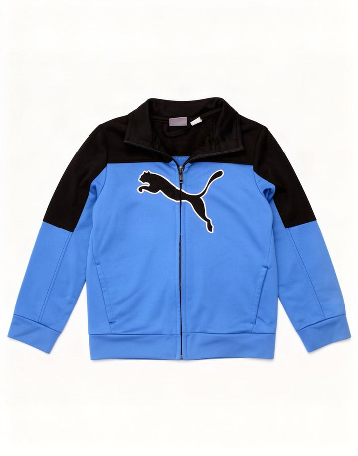 Jaqueta Puma Boys Graphic Tracksuit Top 2-3 Anos Azul Colorblock Poliéster