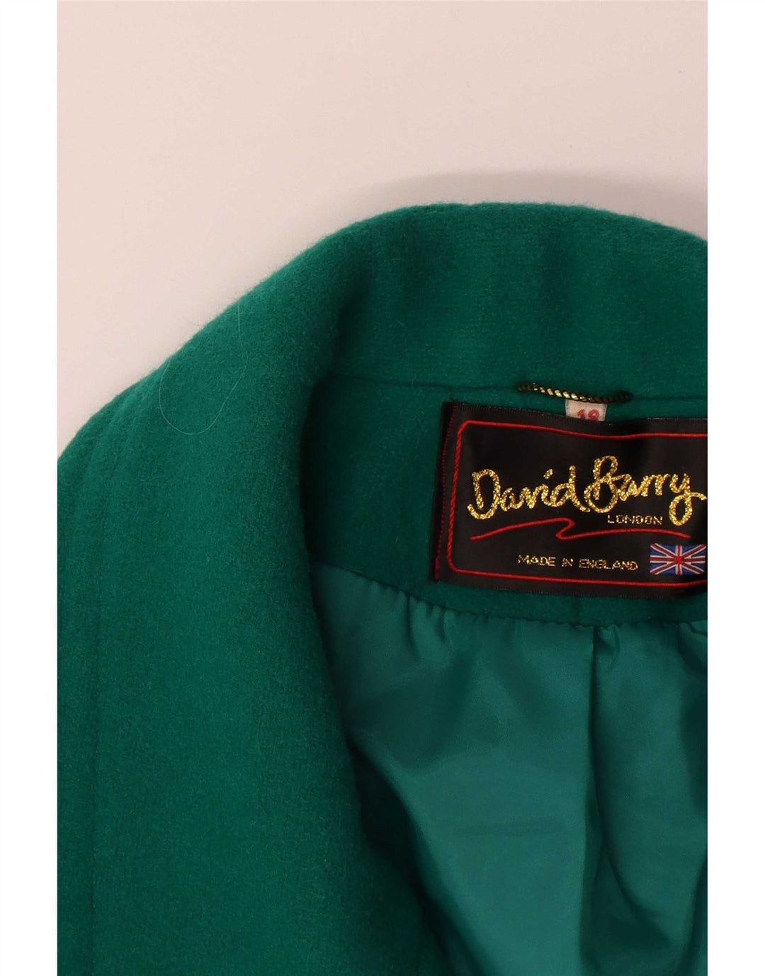 David Barry Womens 3 Button Coat UK 18 XL Green New Wool