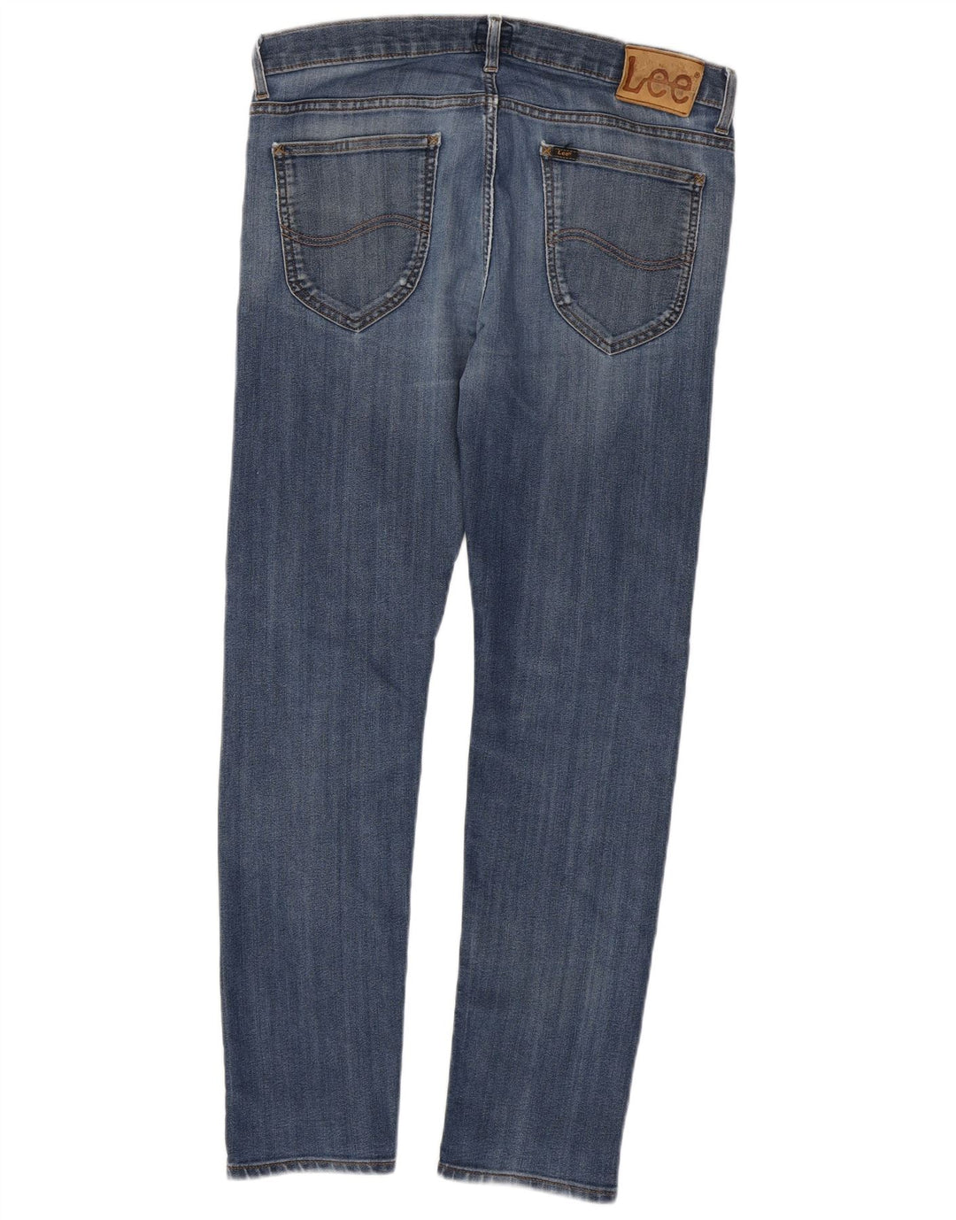 LEE Masculino Daren Zip Fly Slim Jeans W34 L32 Azul Algodão