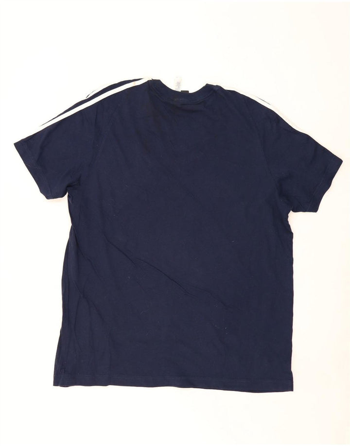 Camiseta masculina ADIDAS grande algodão azul marinho