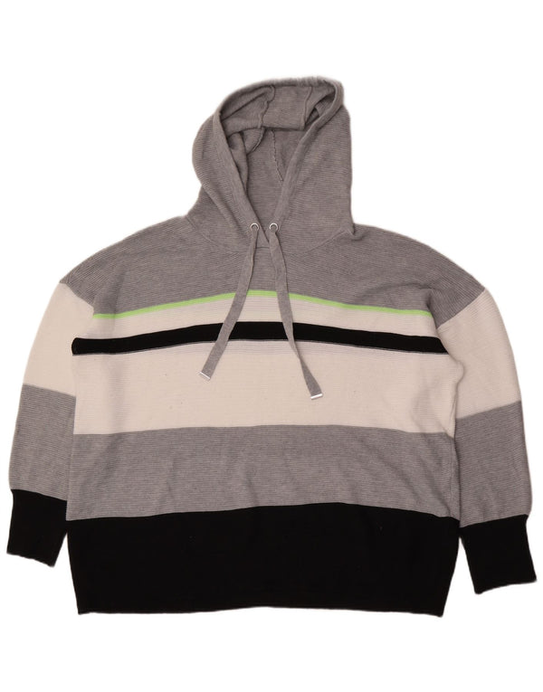Suéter feminino com capuz Marks & Spencer Autograph UK 18 XL cinza