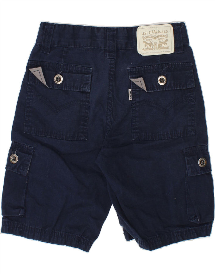 LEVI'S Boys Cargo Shorts 4-5 Years W22  Navy Blue Cotton Vintage Levi's and Second-Hand Levi's from Messina Hembry 