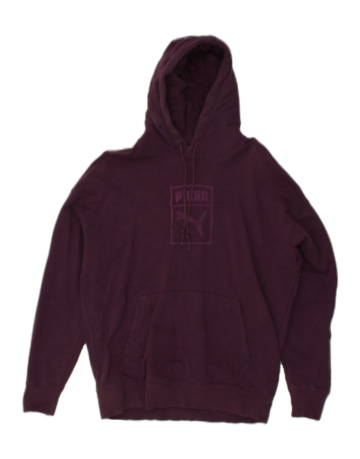 PUMA Mens Hoodie Jumper Medium Purple Cotton | Vintage Puma | Thrift | Second-Hand Puma | Used Clothing | Messina Hembry 