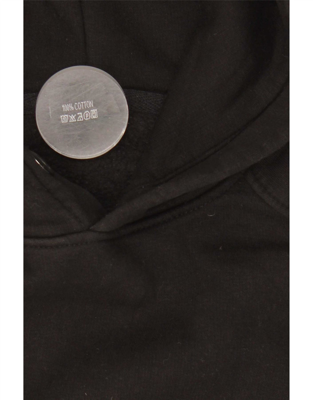 Suéter com capuz gráfico masculino Essential, algodão preto médio