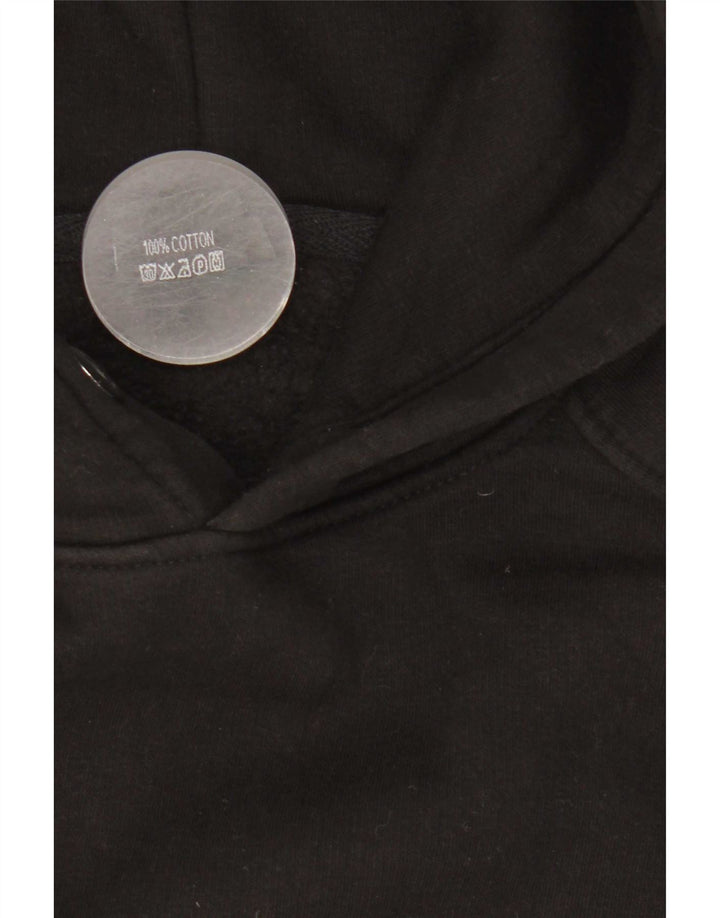Suéter com capuz gráfico masculino Essential, algodão preto médio