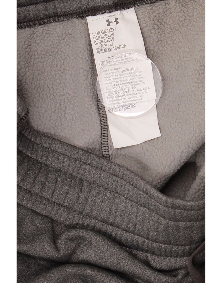 Calça de treino masculina Under Armour poliéster cinza grande