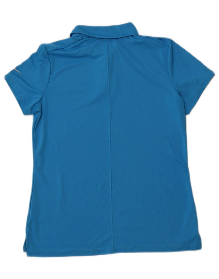 Camisa polo feminina NIKE Dri Fit UK 16 grande azul poliéster