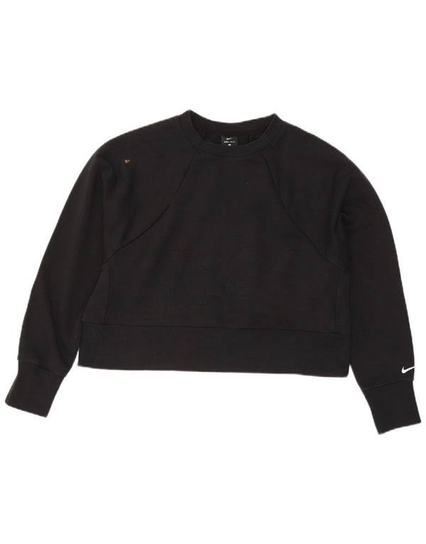 Moletom Nike Feminino Crop Graphic Jumper UK 14 Médio Preto Poliéster