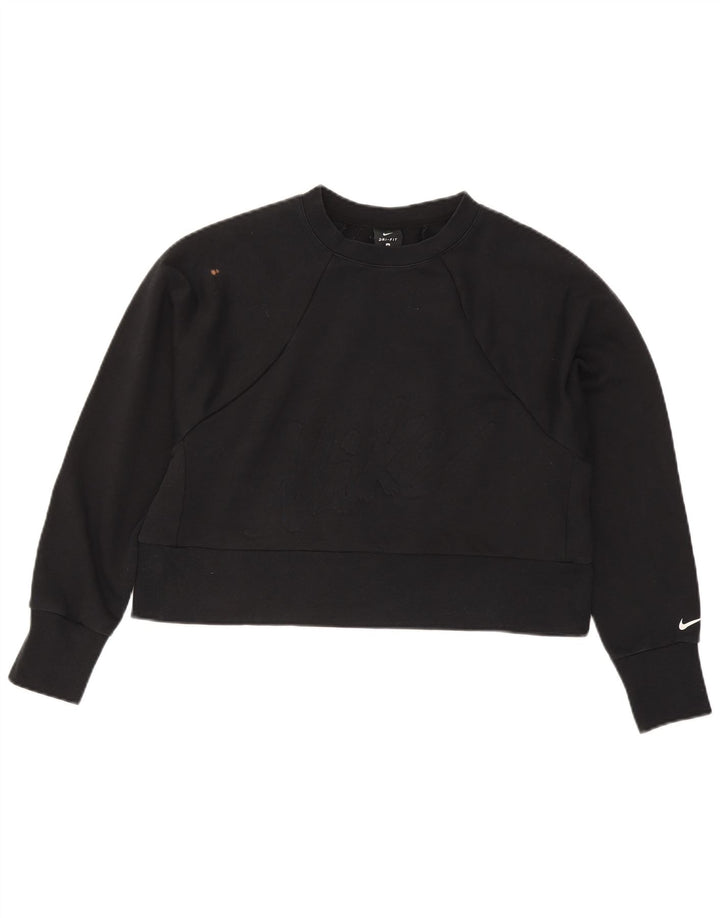 Moletom Nike Feminino Crop Graphic Jumper UK 14 Médio Preto Poliéster