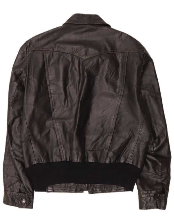 Jaqueta de couro masculina Fibok IT 54 2XL preta