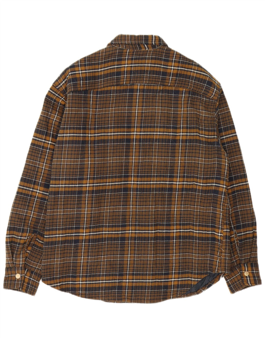 Camisa masculina de flanela de lenhador Jack & Jones grande algodão xadrez marrom