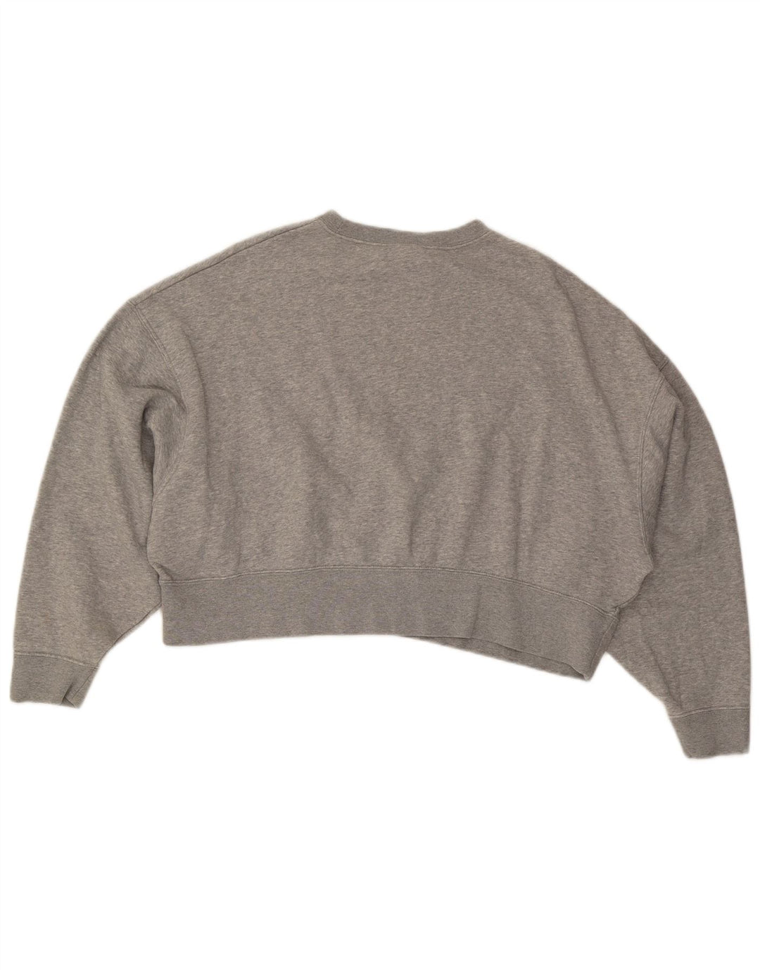 NIKE feminino oversized crop moletom jumper UK 10 pequeno cinza algodão