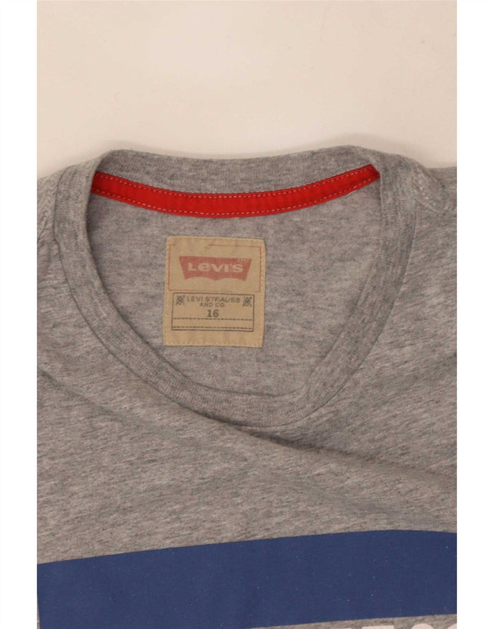 Camiseta Levi's Boys Graphic 15-16 Anos Cinza Salpicado