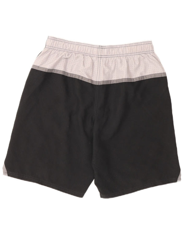 Shorts esportivos masculinos Nike médio preto colorblock poliéster
