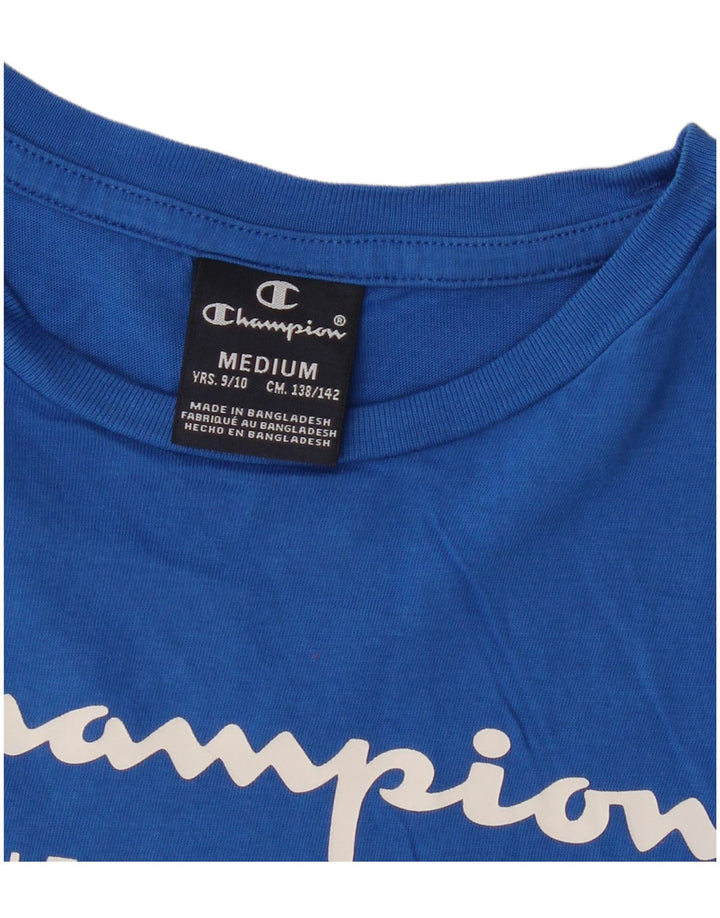 Camiseta gráfica CHAMPION Boys 9-10 anos azul médio