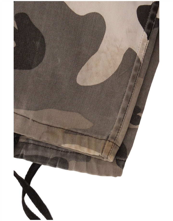 Calça cargo masculina VINTAGE regular pequena W31.5 L32.5 camuflagem cinza